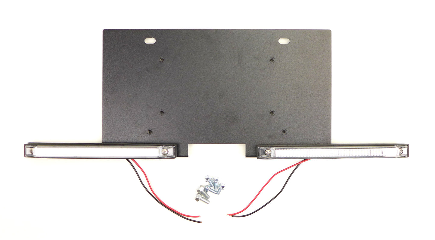 EVOLUTION D5 Forward facing license plate bracket with led reverse lights
